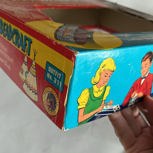 1960 Indian Beadcraft KIT Beadwork Native American Vintage Artwork Crafter Beads - Picture 5 of 17